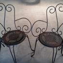 Peinture sur chaises métallique